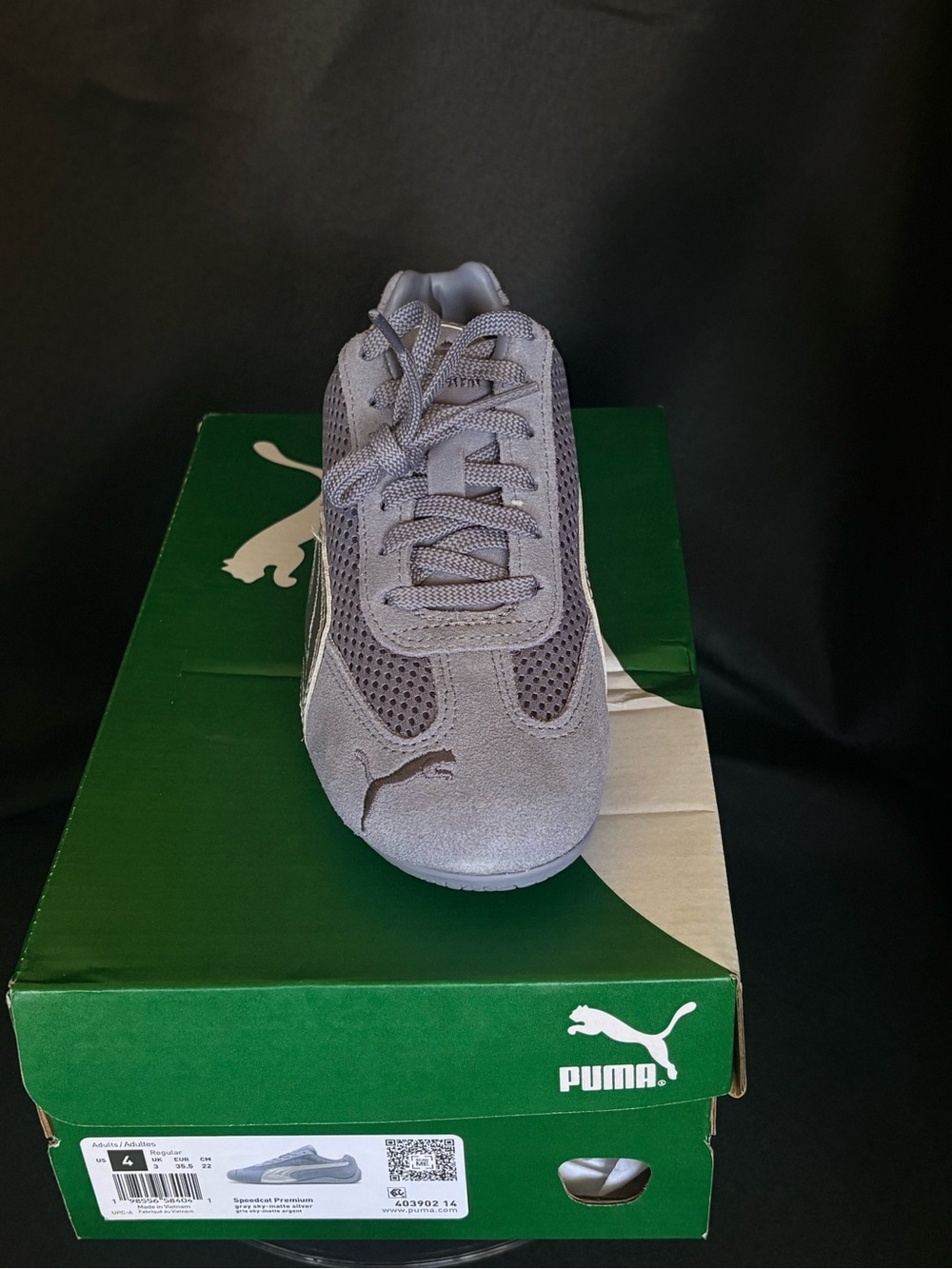 Puma Men’s Gray Suede & Mesh Sneaker